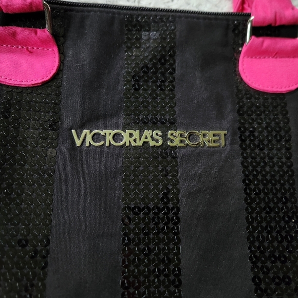2010s Victorias Secret Sequin Mcbling Weekender Duffle Bag - Picture 7 of 9